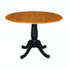 John Thomas Dining Essentials Round Dropleaf Pedestal Table in Cherry / Black image