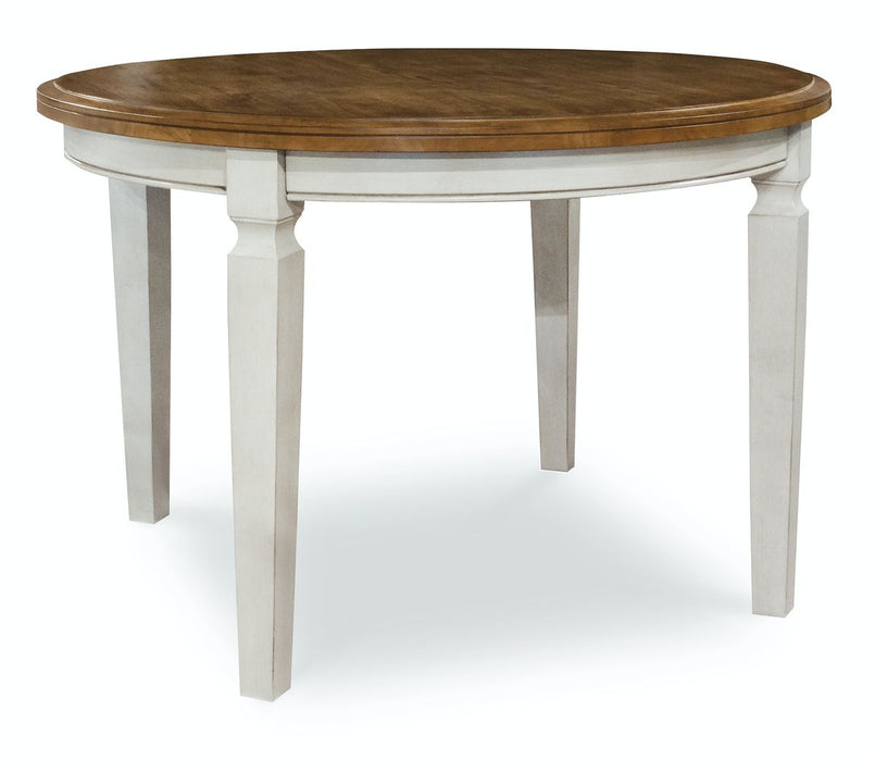 John Thomas Vista Solid Round Top Table in Hickory & Shell image