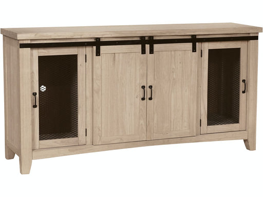 John Thomas Unfinished Hannah Barn Door Entertainment Center image