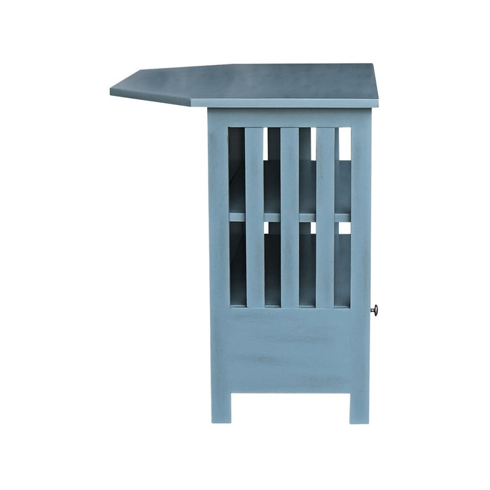 John Thomas Destinations Mission Corner TV Stand Ocean Blue