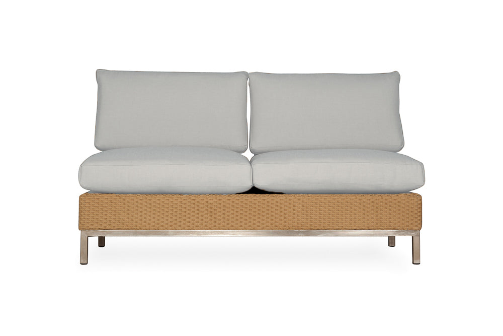 ELEMENTS ARMLESS SETTEE WITH LOOM BACK