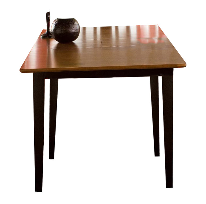 John Thomas Furniture Dining Essentials 60" Rectangular Dining Table in Black/Cherry-30S