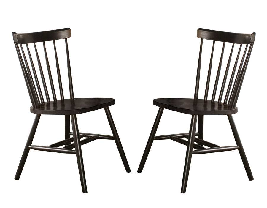 John Thomas Furniture Dining Essentials Copenhagen Side Chair (Set of 2) in Black