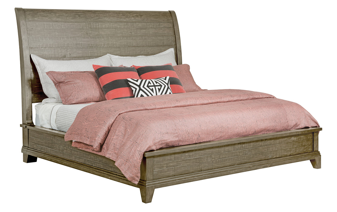 Kincaid Plank Road Eastburn Queen Sleigh Bed in StoneP