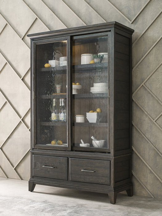 Kincaid Plank Road Darby Display Cabinet in CharcoalP