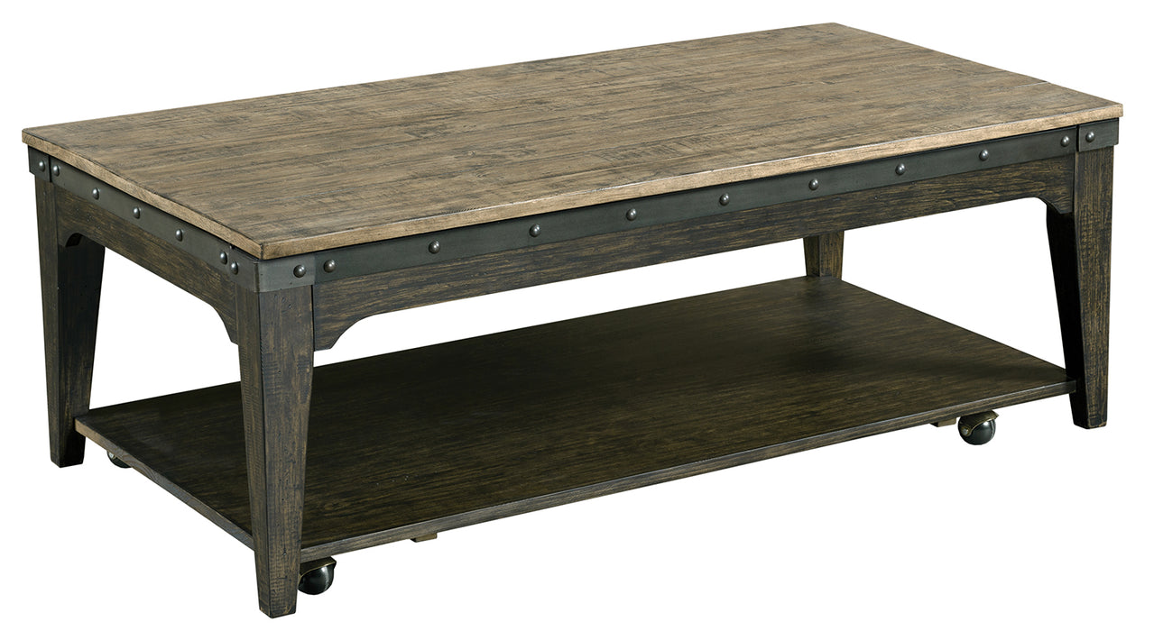 Kincaid Plank Road Artisans Rectangular Cocktail Table in Charcoal