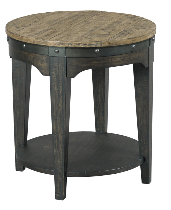 Kincaid Plank Road Artisans Round End Table in Charcoal