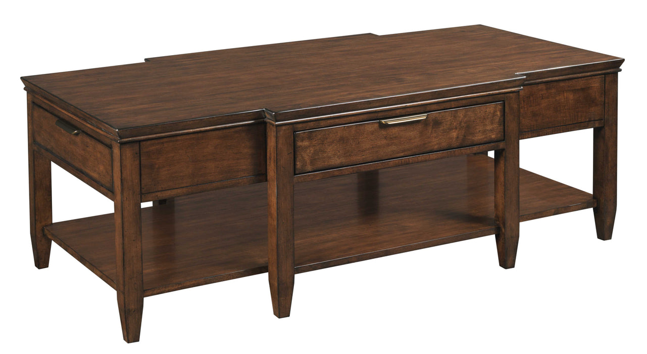 Kincaid Elise Solid Wood Cocktail Table in Amaretto
