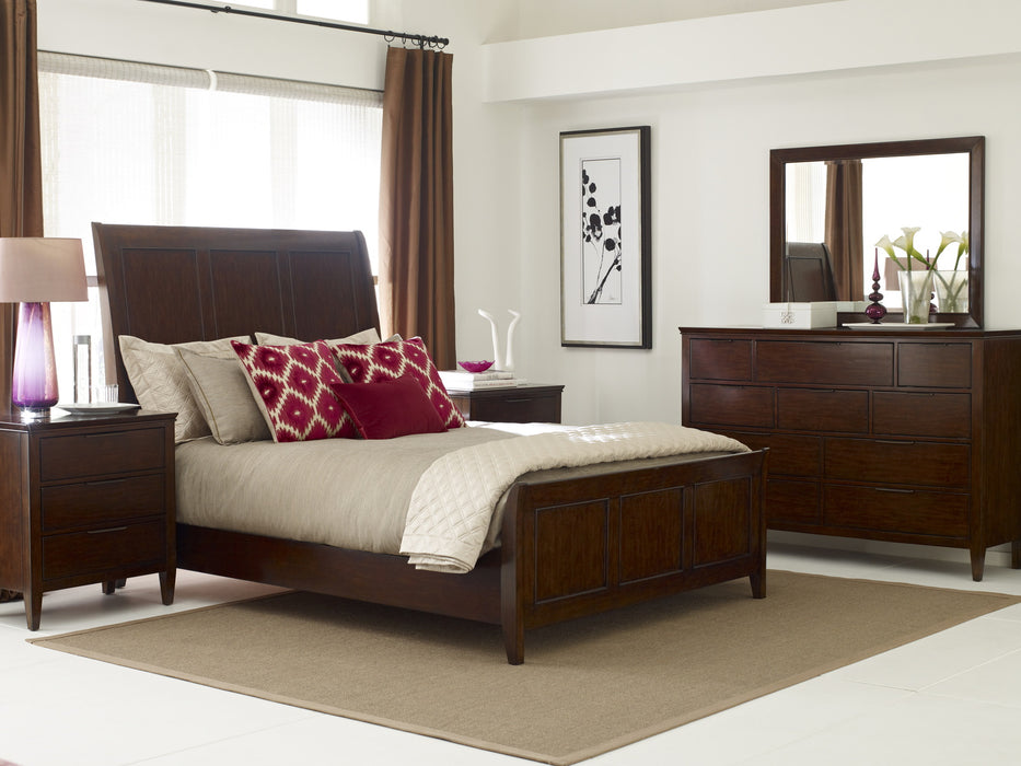 Kincaid Elise Solid Wood Caris Queen Sleigh Bed in Amaretto 77-135P
