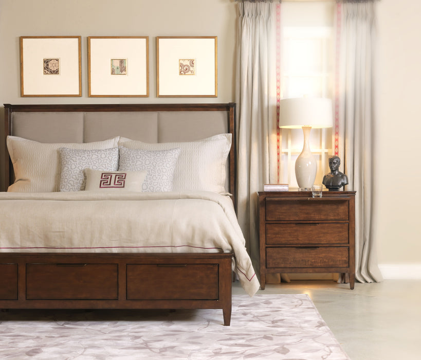 Kincaid Elise Solid Wood Spectrum King Storage Bed in Amaretto
