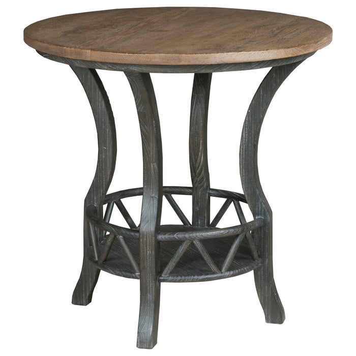 Kincaid Furniture Trails Pisgah Round Lamp Table in Highlands