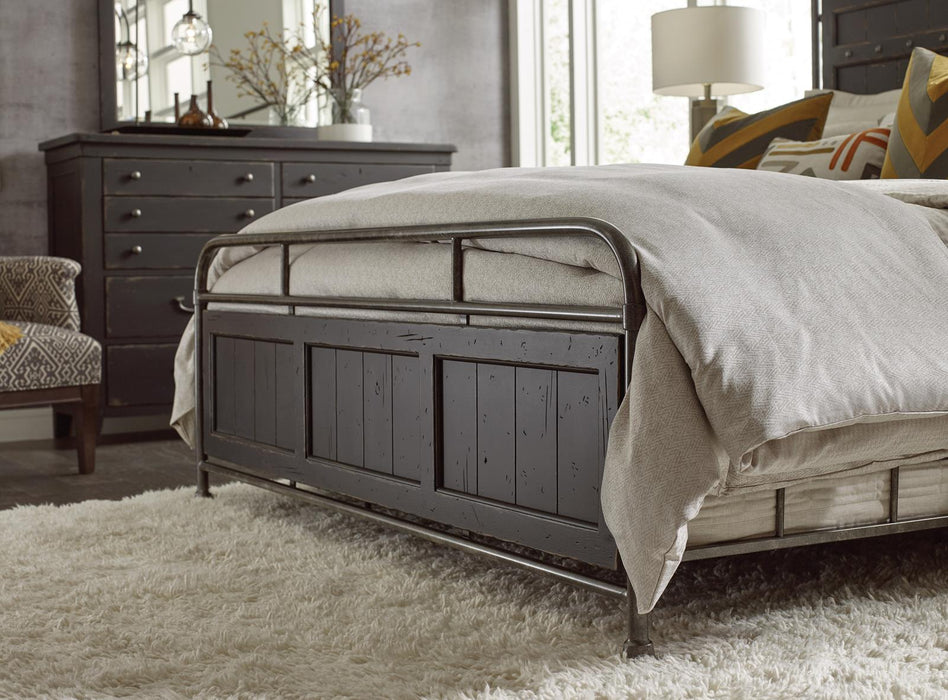 Kincaid Furniture Mill House Folsom Queen Metal Bed in AnvilP
