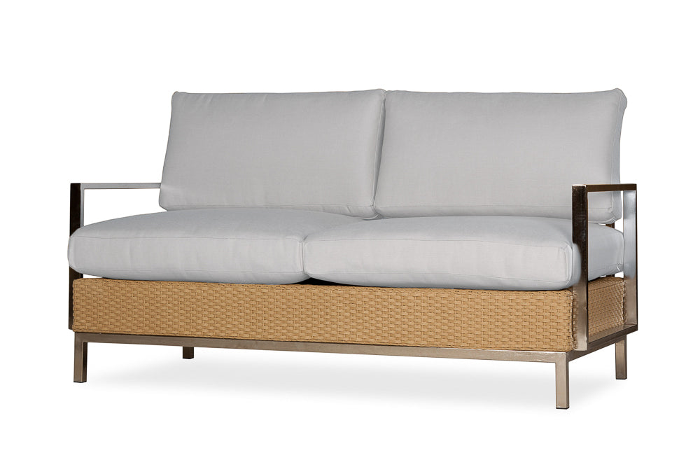 ELEMENTS SETTEE WITH STAINLESS STEEL ARMS AND BACK