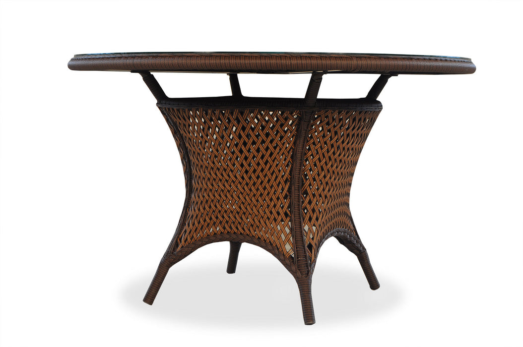 GRAND TRAVERSE 48" ROUND UMBRELLA DINING TABLE