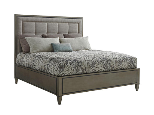 Lexington Ariana St. Tropez California King Upholstered Panel Bed in Platinum image