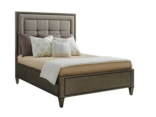 Lexington Ariana St. Tropez Queen Upholstered Panel Bed in Platinum image
