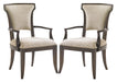 Lexington Tower Place Seneca Upholstered Arm Chair in Walnut Brown Arlington Finish (Set of 2) image