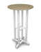 POLYWOOD Contempo 24" Round Bar Table in White / Sand image