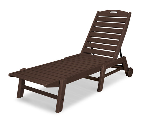 POLYWOOD Nautical Chaise with Wheels in Mahogany image