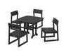 POLYWOOD EDGE Side Chair 5-Piece Dining Set in Black image