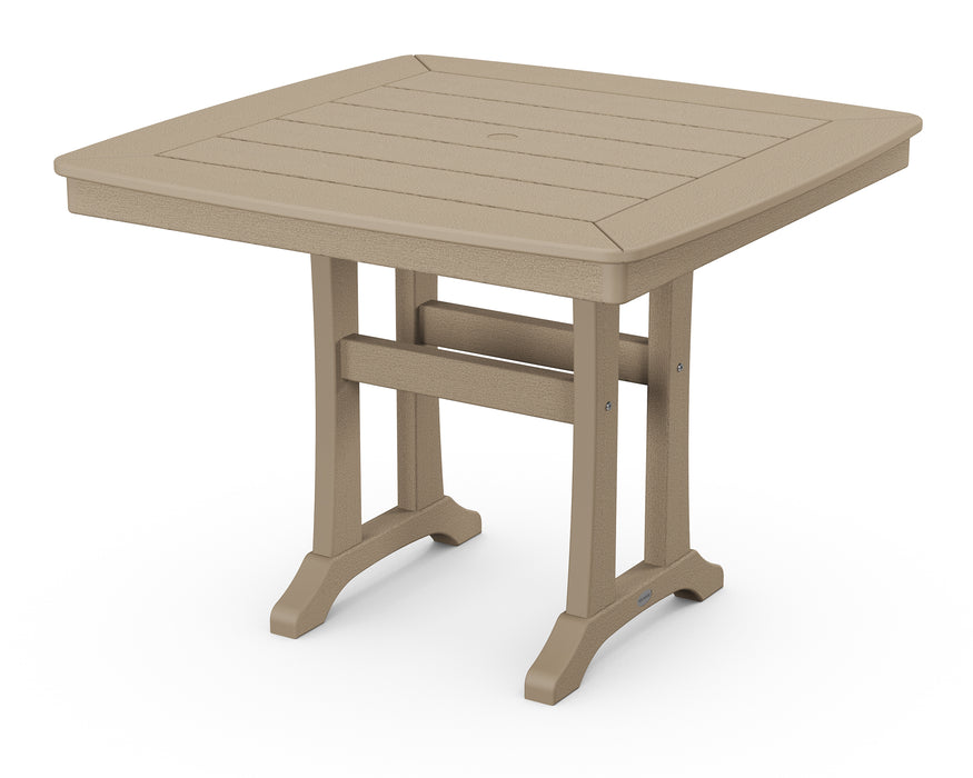 POLYWOOD Nautical Trestle 37" Dining Table in Vintage Sahara image