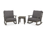 POLYWOOD Braxton 3-Piece Deep Seating Rocker Set in Vintage Coffee / Ash Charcoal image