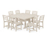 POLYWOOD La Casa Cafe 9-Piece Farmhouse Trestle Dining Set in Sand image