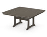 POLYWOOD Nautical Trestle 59" Dining Table in Vintage Coffee image