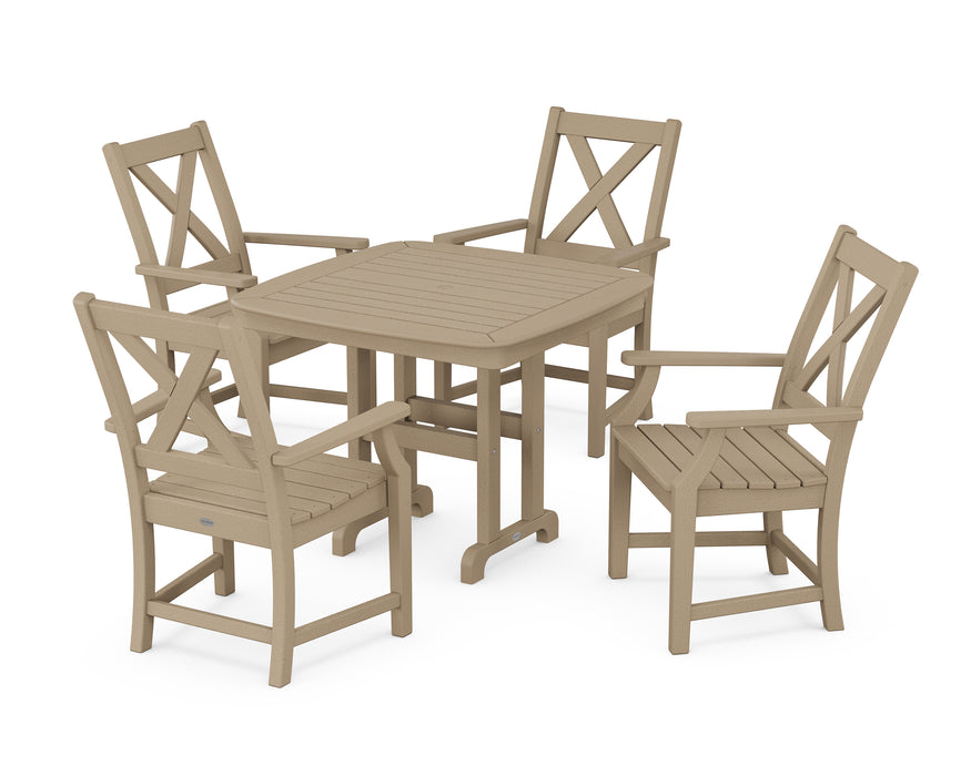 POLYWOOD Braxton 5-Piece Dining Set in Vintage Sahara