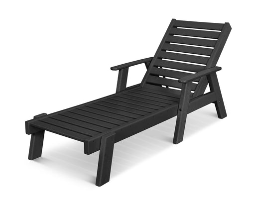 POLYWOOD Captain Chaise with Arms in Black image