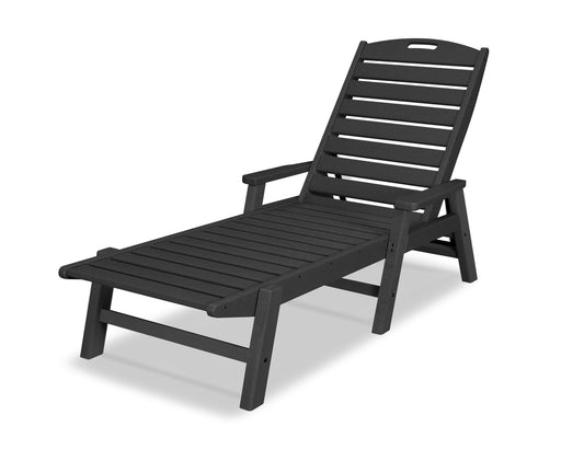 POLYWOOD Nautical Chaise with Arms in Black image