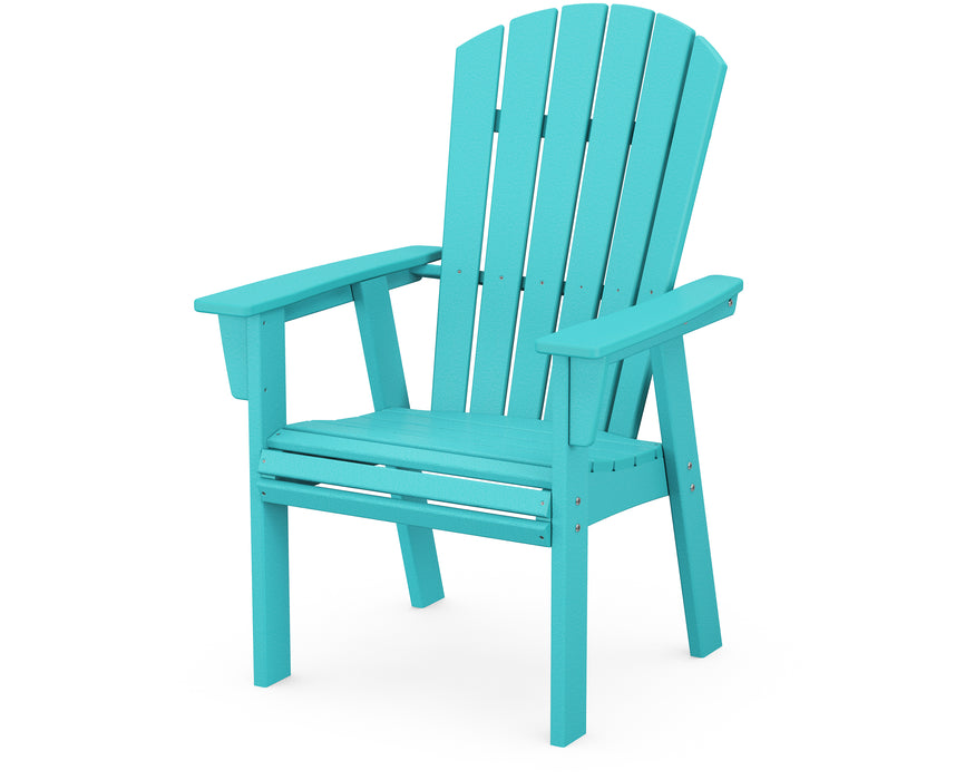 POLYWOOD Nautical Curveback Upright Adirondack Chair in Aruba