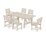 POLYWOOD Lakeside 7-Piece Rustic Farmhouse Dining Set in Sand image