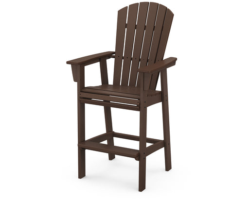 POLYWOOD Nautical Curveback Adirondack Bar Chair in Mahogany image