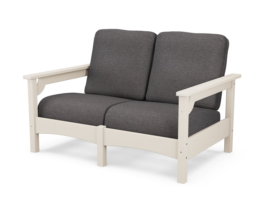 POLYWOOD Club Loveseat in Sand / Ash Charcoal