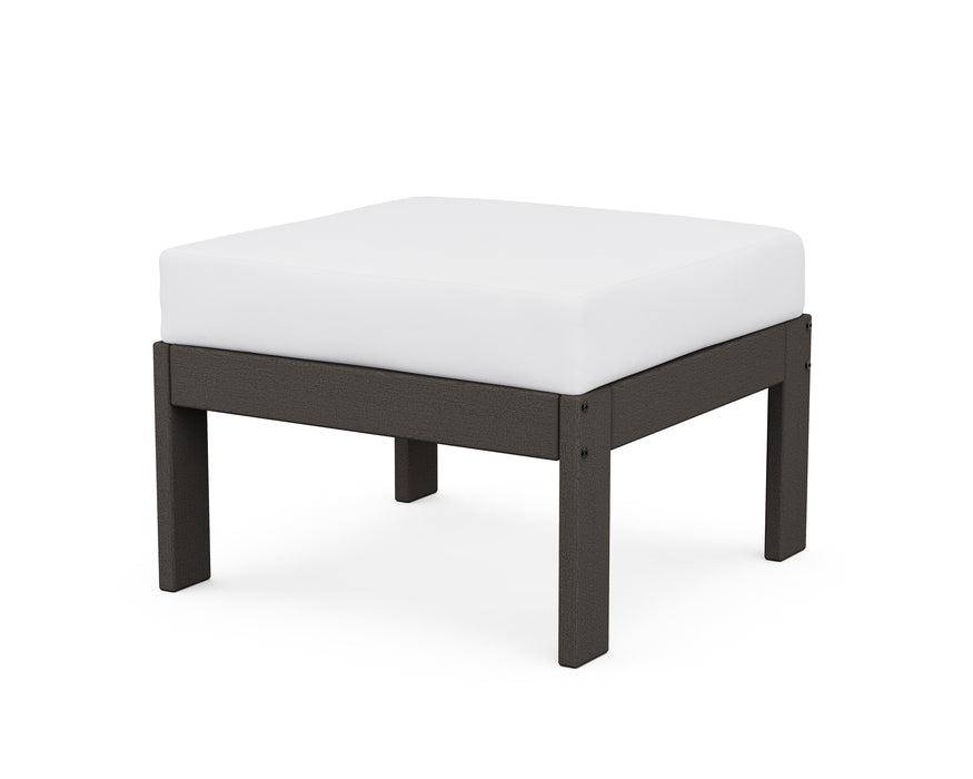 POLYWOOD Vineyard Modular Ottoman in Vintage Coffee / Natural