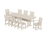 POLYWOOD Traditional Garden 9-Piece Dining Set with Trestle Legs in Sand image