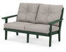 POLYWOOD Lakeside Deep Seating Loveseat in Green / Weathered Tweed image