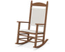 POLYWOOD Jefferson Woven Rocking Chair in Teak / White Loom image