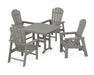 POLYWOOD South Beach 5-Piece Farmhouse Dining Set in Slate Grey image