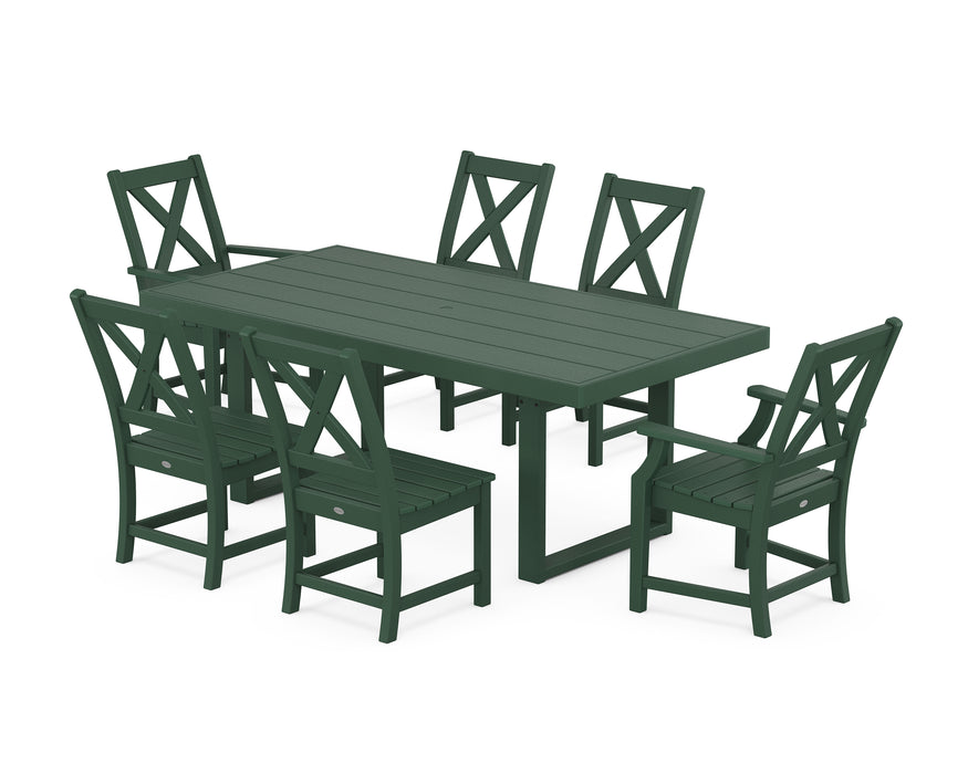 POLYWOOD Braxton 7-Piece Dining Set in Green