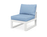 POLYWOOD Modular Armless Chair in White / Air Blue image
