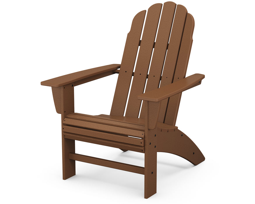 POLYWOOD Vineyard Curveback Adirondack Chair in Teak