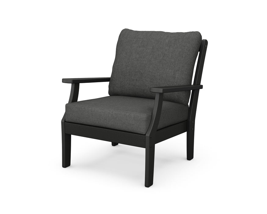 POLYWOOD Braxton Deep Seating Chair in Black / Spectrum Carbon image