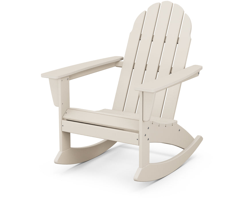 POLYWOOD Vineyard Adirondack Rocking Chair in Sand