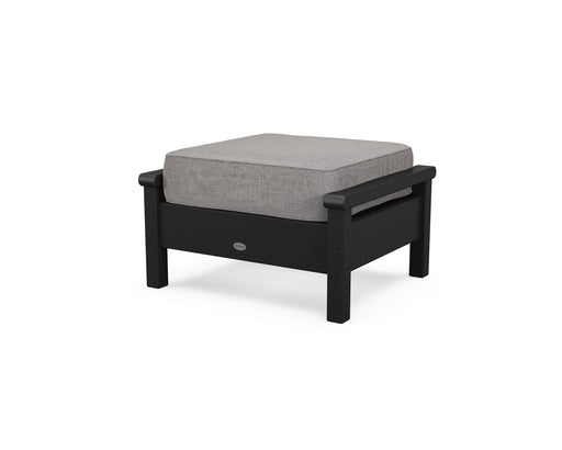 POLYWOOD Harbour Deep Seating Ottoman in Black / Grey Mist image