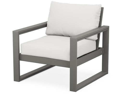 POLYWOOD EDGE Club Chair in Slate Grey / Natural Linen image