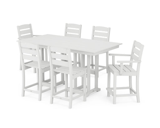 POLYWOOD Lakeside 7-Piece Counter Set in White image