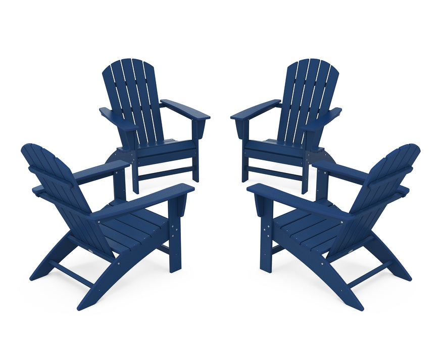 POLYWOOD Nautical 4-Piece Adirondack Conversation Set in Navy image