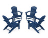 POLYWOOD Nautical 4-Piece Adirondack Conversation Set in Navy image
